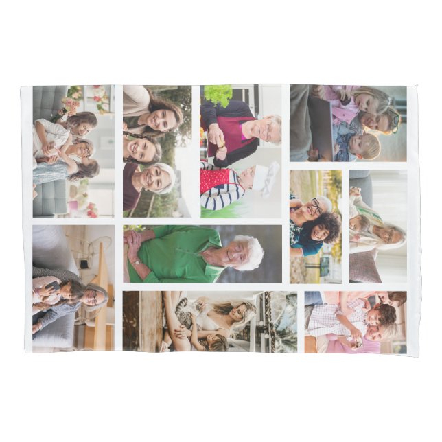 Housse D'oreillers 10 Collage photo personnalisé (devant)