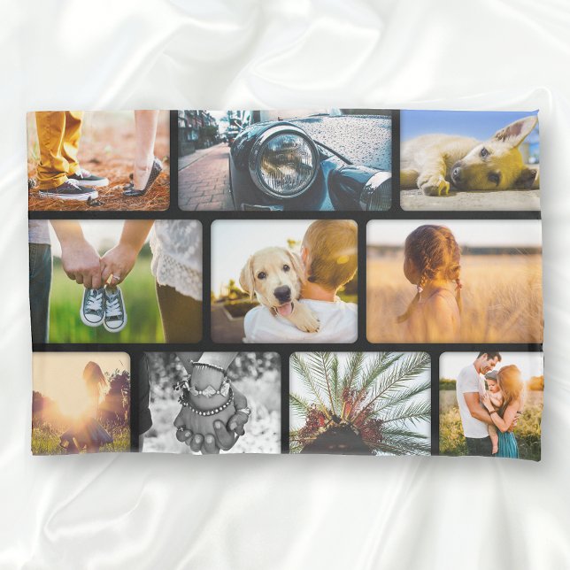 Housse D'oreillers 20 Photo Coussin Modèle Coque Collage Black Frame (Créateur téléchargé)