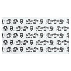 Housse D'oreillers 3 Singes Sages Emoji