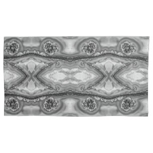 Housse D'oreillers A l'intérieur d'un grand motif gris pierre semi-pr