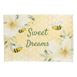 Housse D'oreillers Abeille joyeuse bumble abeilles miellerie doux rêv