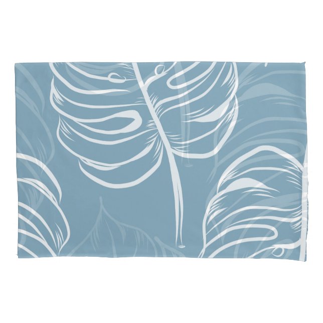 Housse D'oreillers Abstraite Feuille Tropicale : Verdure transparente (devant)