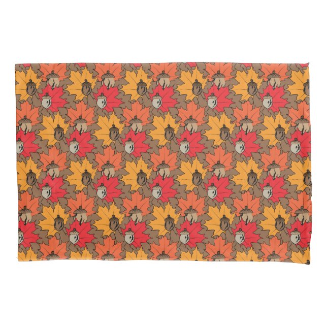 Housse D'oreillers Acorns et feuille V (devant)