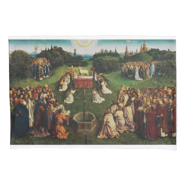 Housse D'oreillers Adoration de l'agneau par Jan van Eyck (devant)