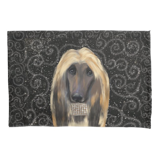 HOUSSE D'OREILLERS AFGHAN HOUND  (devant)