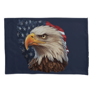 Housse D'oreillers Aigle à drapeau américain