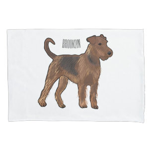 Housse D'oreillers Airedale terrier dog cartoon