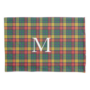 Housse D'oreillers Ajouter votre monogramme initial Clan Buchanan Pla