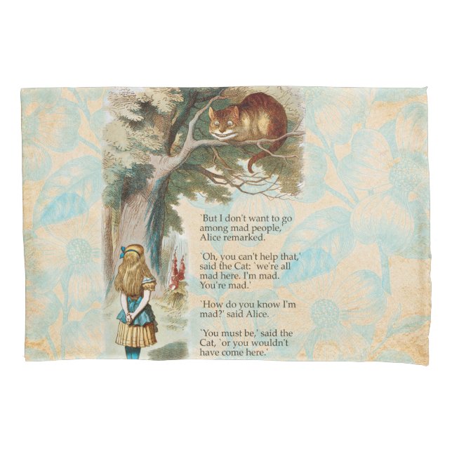 Housse D'oreillers Alice au pays des merveilles Cheshire Cat Mad (devant)