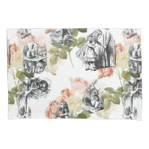 Housse D'oreillers Alice dans la caisse vintage de coussin de roses