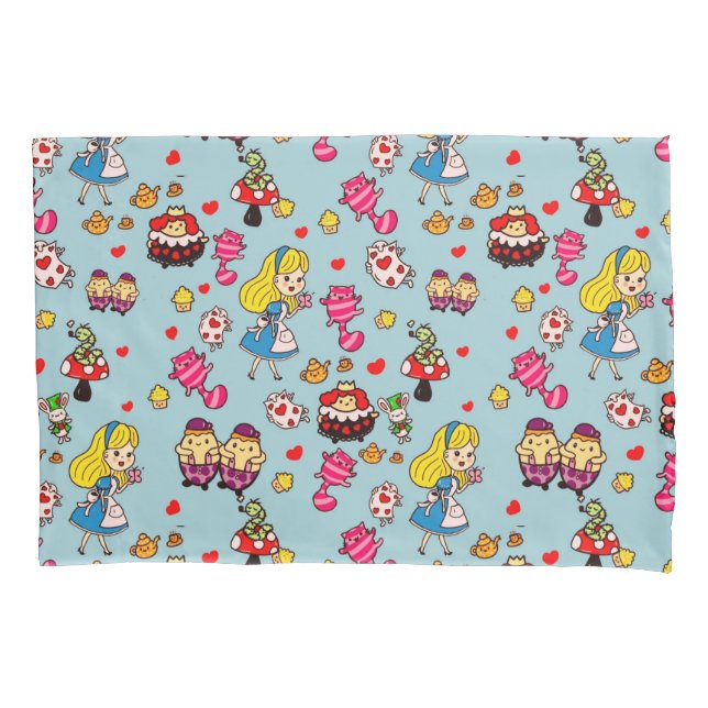 Housse D'oreillers Alice Wonderland Mad Hatter Cat Doodle (devant)