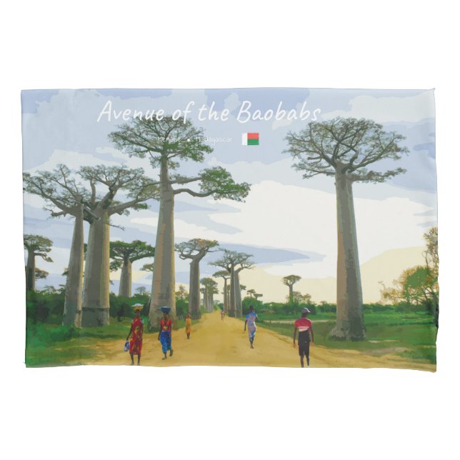 Housse D'oreillers Allée des Baobabs, Madagascar - Paysage (devant-gauche)