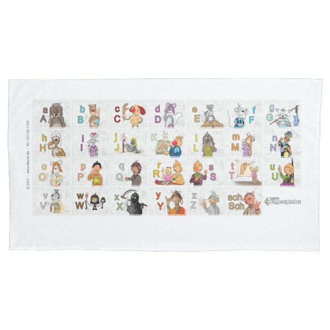Housse D'oreillers Alphabet 2 allemand (devant-gauche)