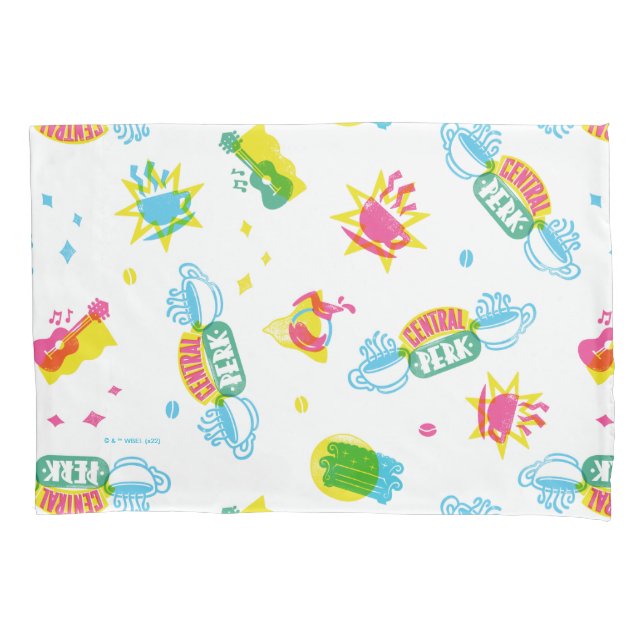 Housse D'oreillers AMIS™ | Central Perk Neon Motif (devant)