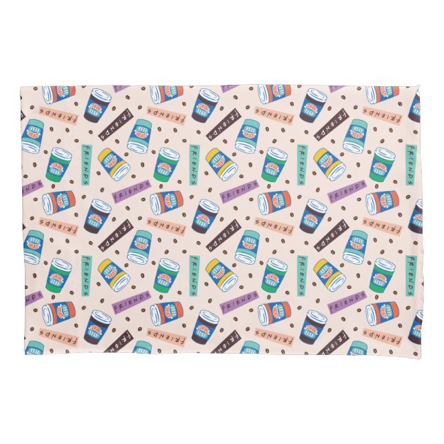 Housse D'oreillers AMIS™ | Central Perk Vibrant Motif café (devant)