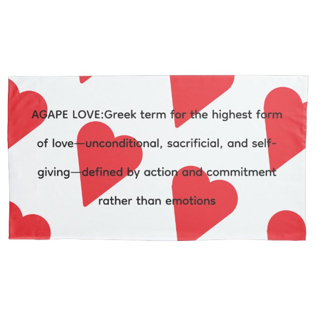 HOUSSE D'OREILLERS AMOUR AGAPE (devant-gauche)