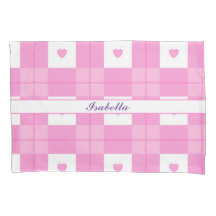 Amour moderne Plaid Pink Heart Collection