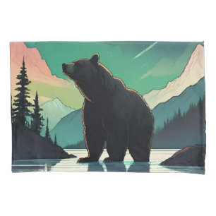 Housse D'oreillers Amphithéâtre aurore de l'ours grizzli du Juneau en