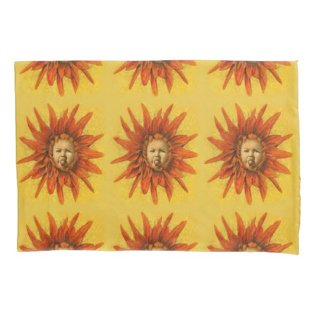 Housse D'oreillers Amusant Bébé Flower Pillowcase (devant)