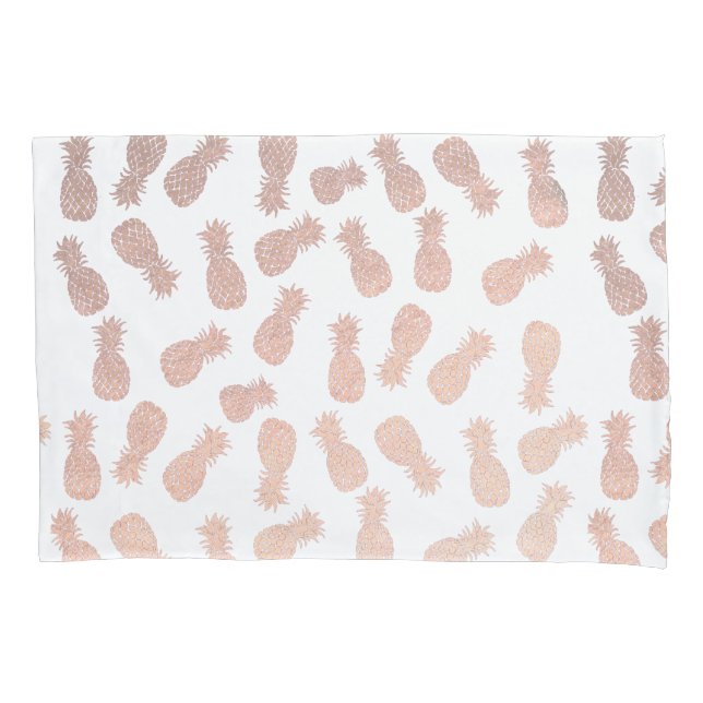 Housse D'oreillers Ananas en or rose (devant)