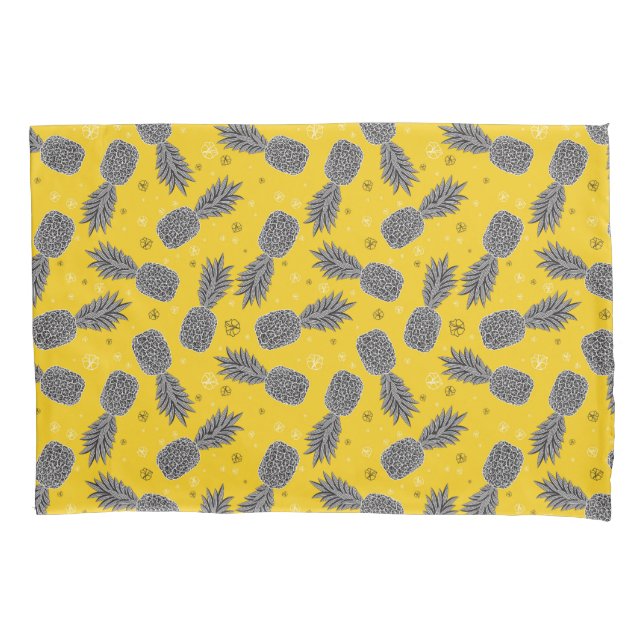 Housse D'oreillers Ananas sur l'or (devant-gauche)