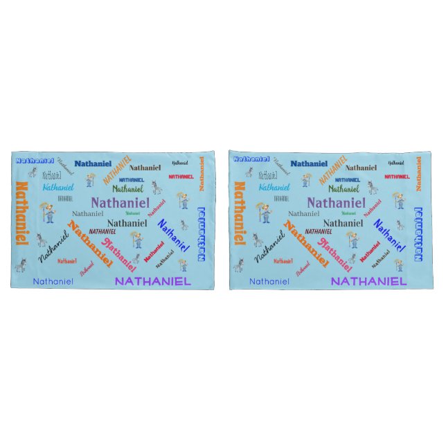 Housse D'oreillers Ancien MacDonald's Farm Word Nom du nuage Collage (Dos-Set)