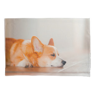 Housse D'oreillers Animaux de bébés cutest   Corgi Sleeping