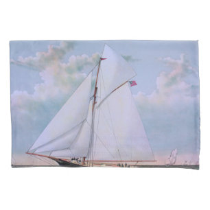 Housse D'oreillers Antique voilier Slot Yacht Voilier Ocean