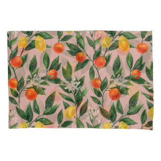 Housse D'oreillers Aquarelle Agrumes Branches Motif