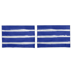 Housse D'oreillers Aquarelle Bleue Nautique