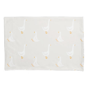 Housse D'oreillers Aquarelle Bohème Oie Canard Blanc Beige Nurserie