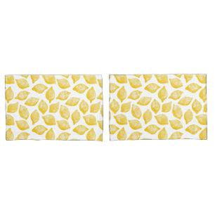 Housse D'oreillers Aquarelle Citron Motif