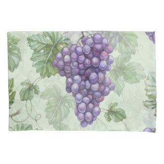 Housse D'oreillers Aquarelle de raisins, Motif sans arôme de fruits.