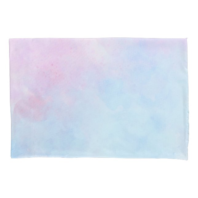Housse D'oreillers Aquarelle Dreamy Rose bleu turquoise (devant-gauche)