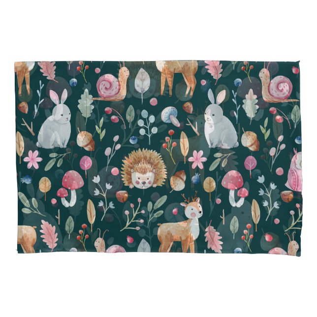 Housse D'oreillers Aquarelle Fairy Forest Motif pour enfants (devant)