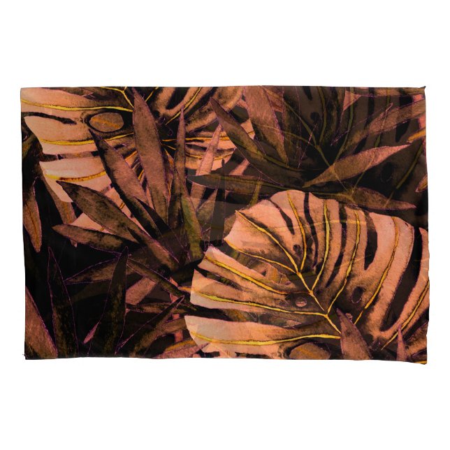 Housse D'oreillers Aquarelle feuille tropicale, maillot de bain sans  (devant)