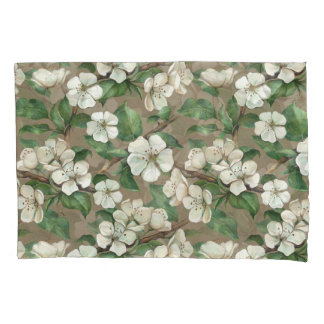 Housse D'oreillers Aquarelle Fleurs Apple : Motif Vintage.