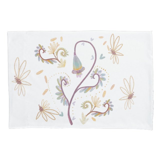 Housse D'oreillers aquarelle florale élégante (devant)