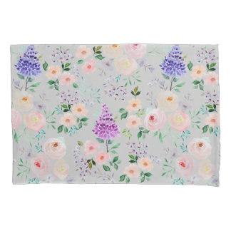 Housse D'oreillers Aquarelle gris Antarctique Florale