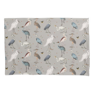 Housse D'oreillers Aquarelle Heron Bird Egret Nature Motif