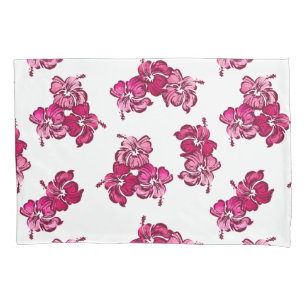 Housse D'oreillers Aquarelle Hibiscus Hawaiian Floral Reversible