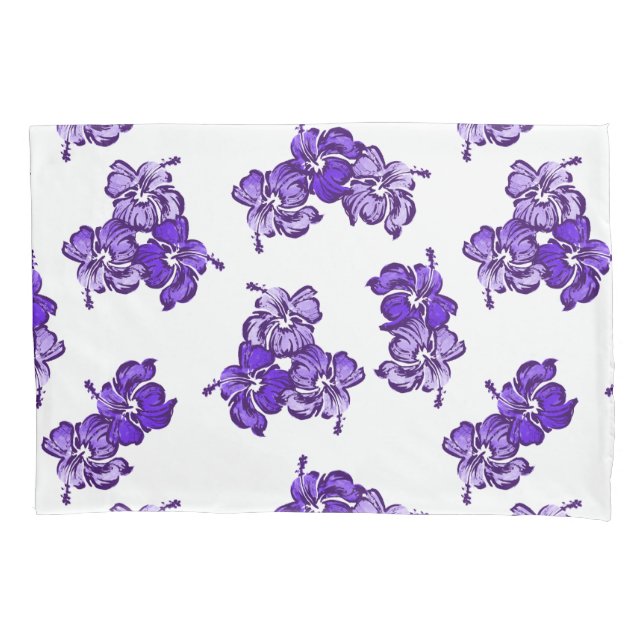Housse D'oreillers Aquarelle Hibiscus Hawaiian Floral Reversible (devant)
