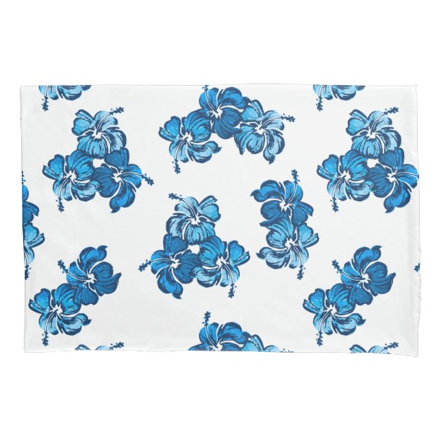 Housse D'oreillers Aquarelle Hibiscus Hawaiian Floral Reversible (devant)