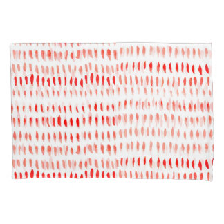 Housse D'oreillers Aquarelle lineart : motif gris rouge.