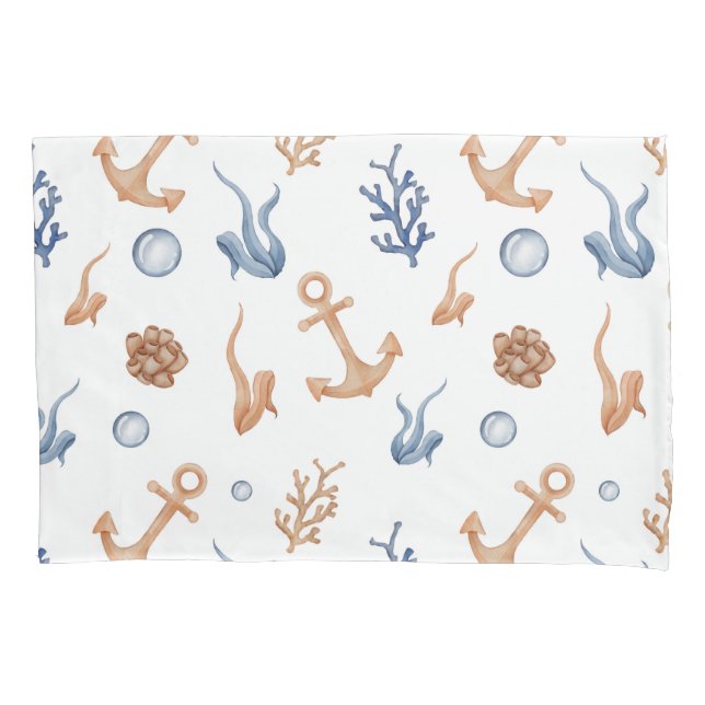 Housse D'oreillers Aquarelle Océan (devant)