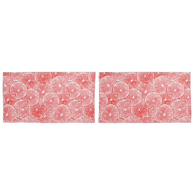 Housse D'oreillers Aquarelle pamplemousse motif (devant-Set)