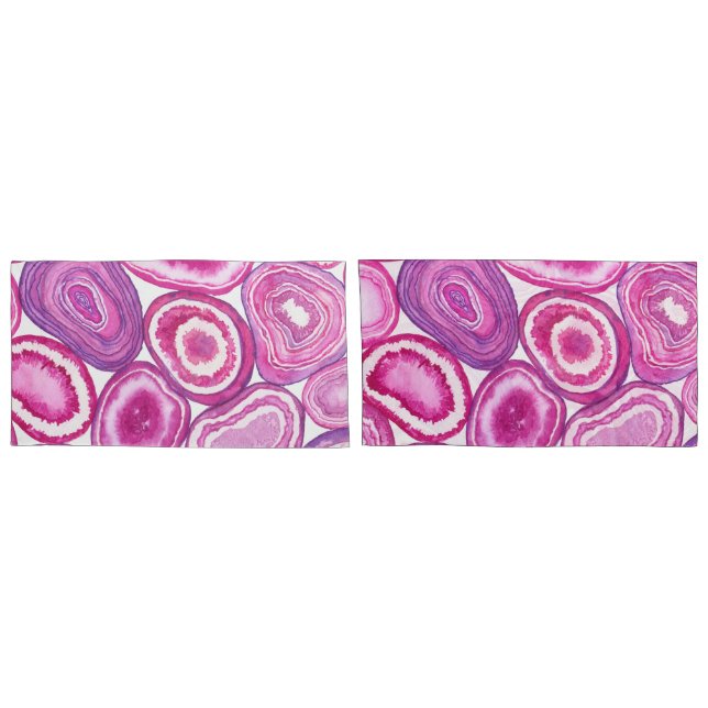 Housse D'oreillers Aquarelle rose (Dos-Set)