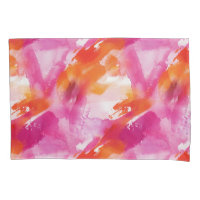 Aquarelle rose orange Abstrait