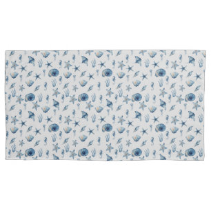 Housse D'oreillers Aquarelle sous le Motif marin