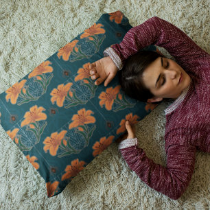 Housse D'oreillers Araignées et Lys Éffrayant Halloween Motif Vintage